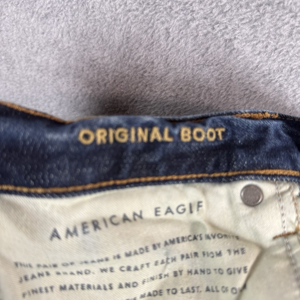 American Eagle Original Boot Cut Jeans Mens 30x30 Medium Wash Blue Denim - Picture 7 of 9